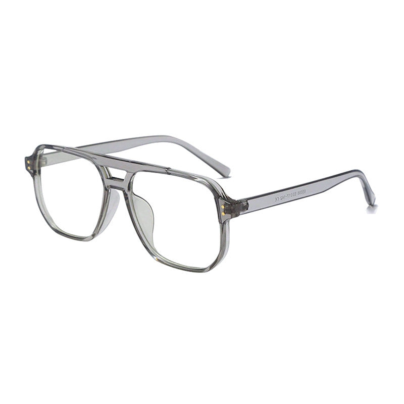 Wholesale Square frame sunglasses UV protection retro marine lenses double beam rice nail aviator sunglasses